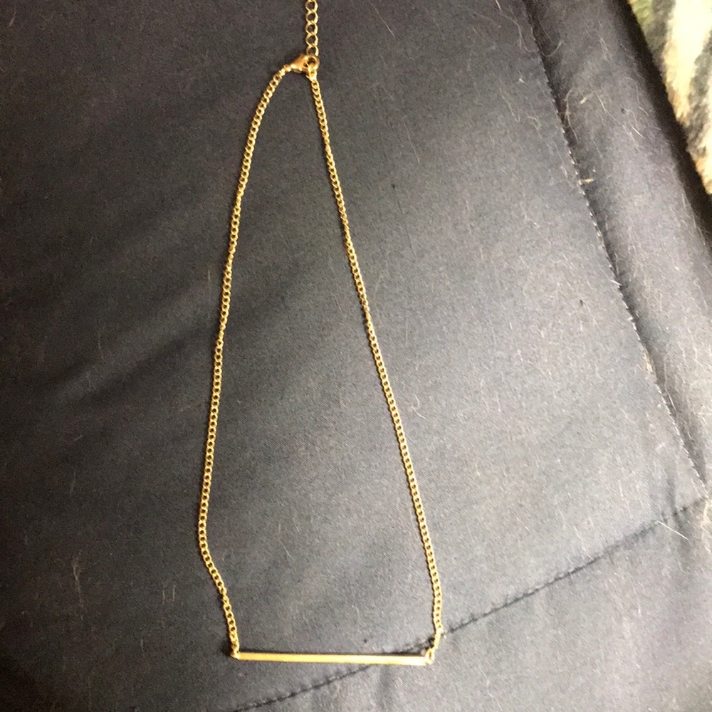 Silver Bar necklace.